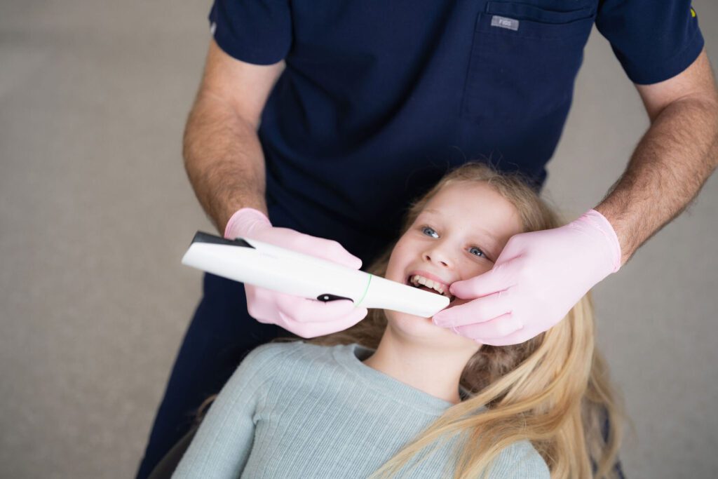 a young girl having an orthodontic appointment in Perth